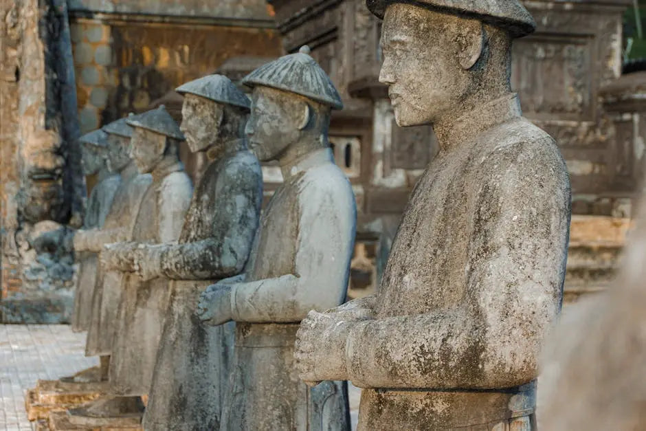How Do Stone Sculptures Capture Cultural Moments?